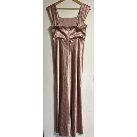 Birdy Grey Mia Convertible Dress Large Satin Desert Rose Gold Bridesmaid  NWOT